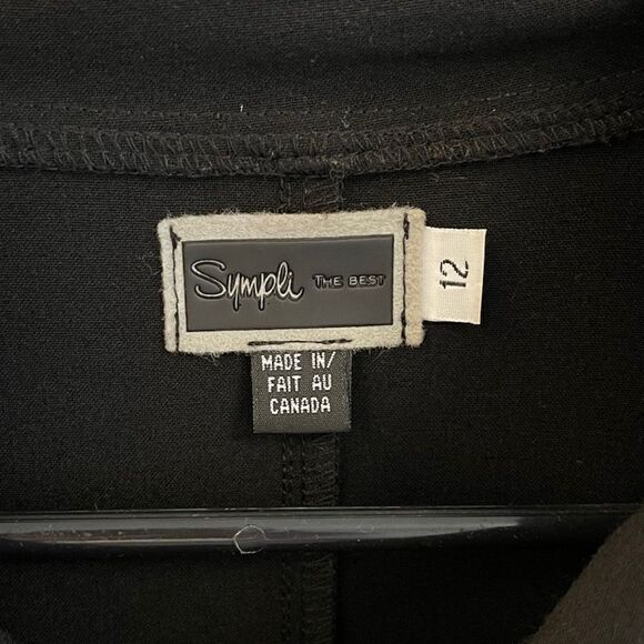 Sympli Collared Zip Front Black Jacket - Picture 3 of 6